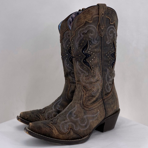 Laredo brown leather cowboy boots - Picture 1 of 10